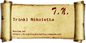 Trinkl Nikoletta névjegykártya