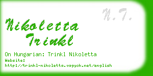 nikoletta trinkl business card